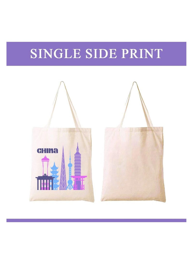 PRINTSHOP4ME Chinese New Year Cotton Bag-Eco-Friendly Canvas Cotton Tote Bag With Printed For Women-Reusable Bag,Party Gift Idea,Cotton Gift Bag-Perfect For School,Office And Travel - Image 2