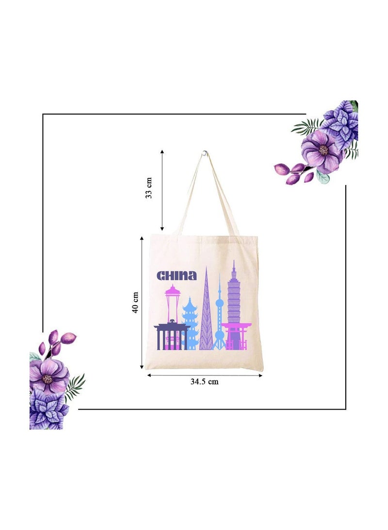 PRINTSHOP4ME Chinese New Year Cotton Bag-Eco-Friendly Canvas Cotton Tote Bag With Printed For Women-Reusable Bag,Party Gift Idea,Cotton Gift Bag-Perfect For School,Office And Travel - Image 3
