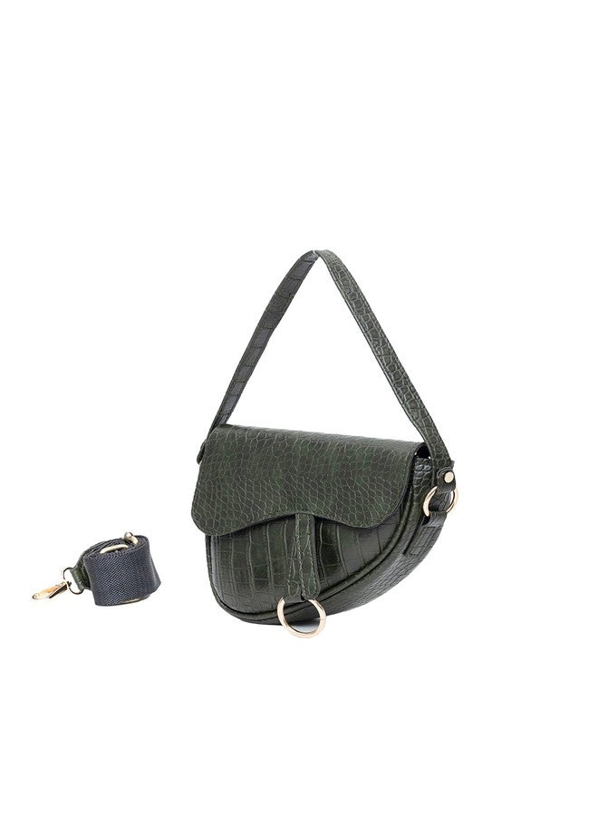 Donicy Curve Shape Croco Sling Bag - Image 4