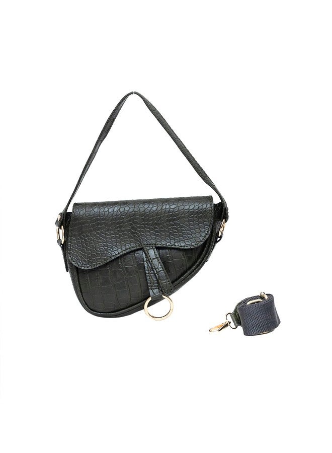 Donicy Curve Shape Croco Sling Bag - Image 2