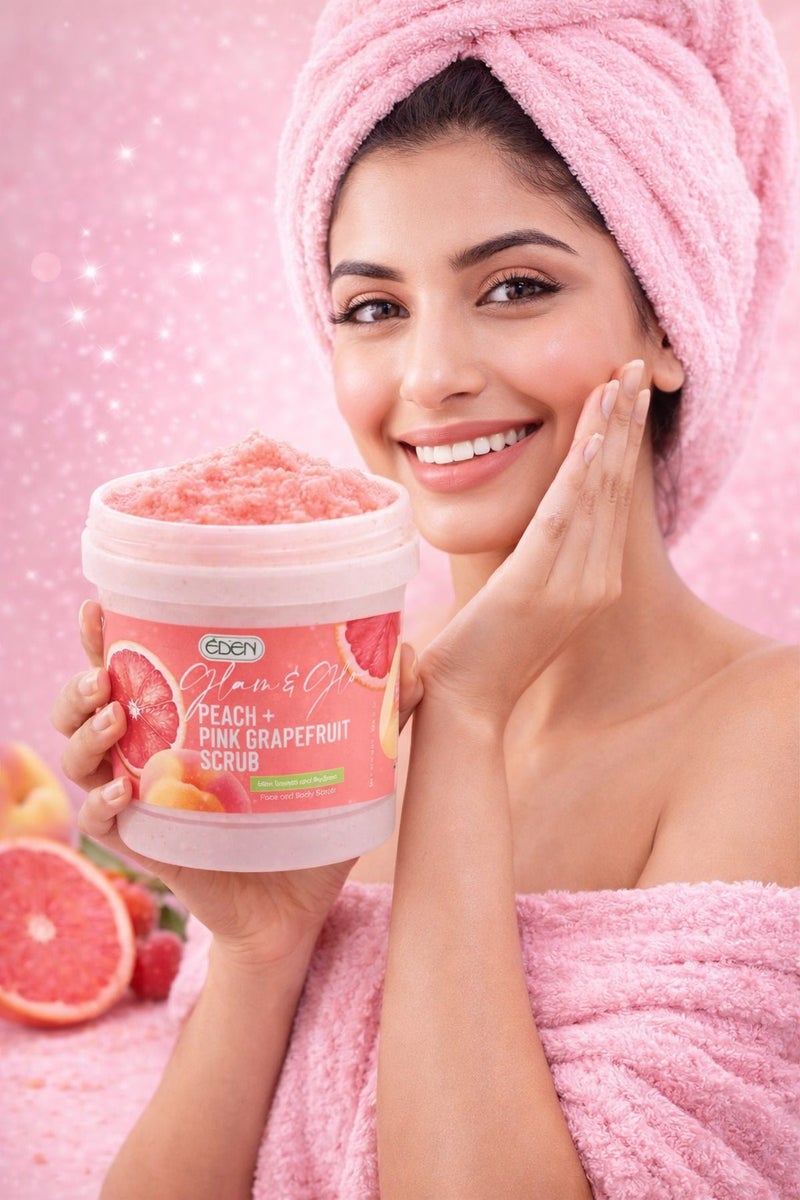 إيدين مقشر جلام آند جلو بالخوخ + الجريب فروت الوردي 200 جم - Image 1