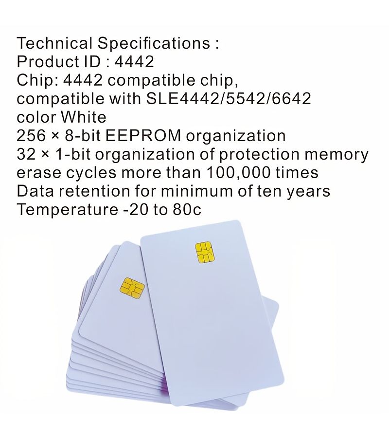 Blank SLE4442 PVC IC Cards 3 Pack Printable White Sublimation - Image 3