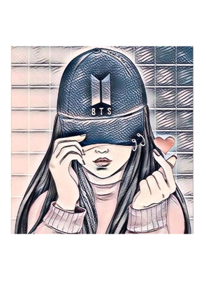 RYN BTS Signature MDF Wall Art Painting Multicolour 30x30centimeter - Image 2