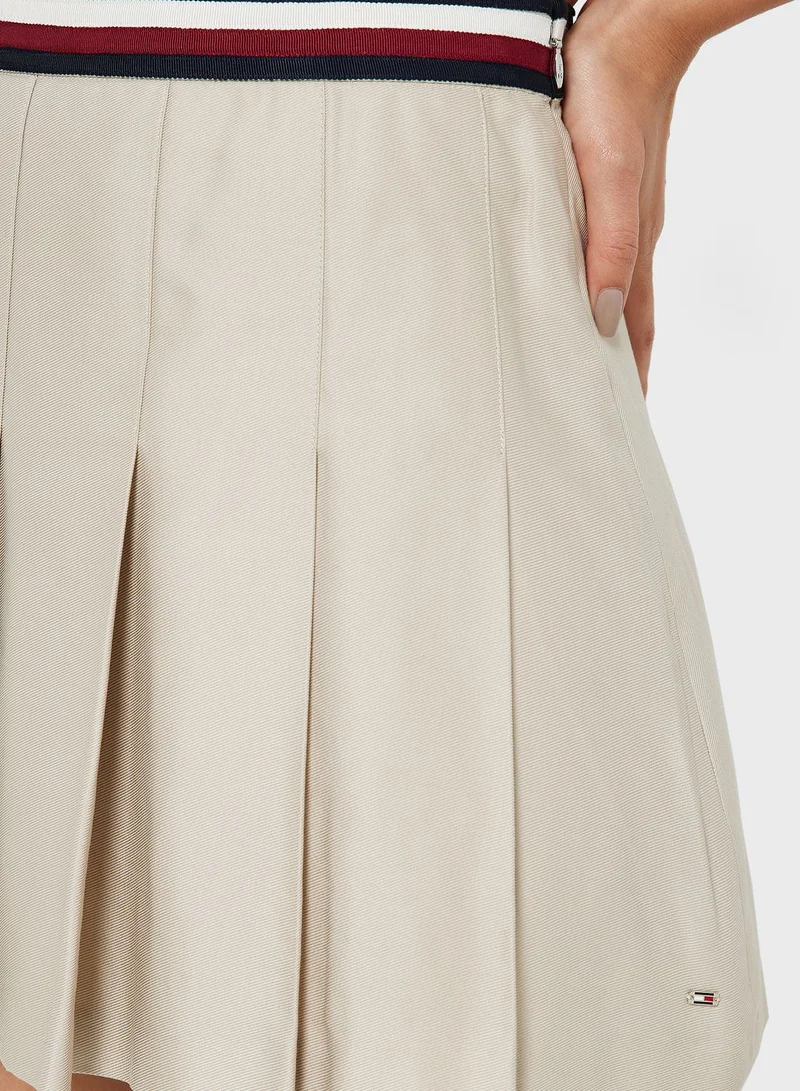 TOMMY HILFIGER High Waist Pleated Skirt