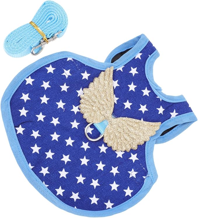 Blue Chicken Harness And Leash Set Decorative Poultry Vest Costume Accessory - Image 1