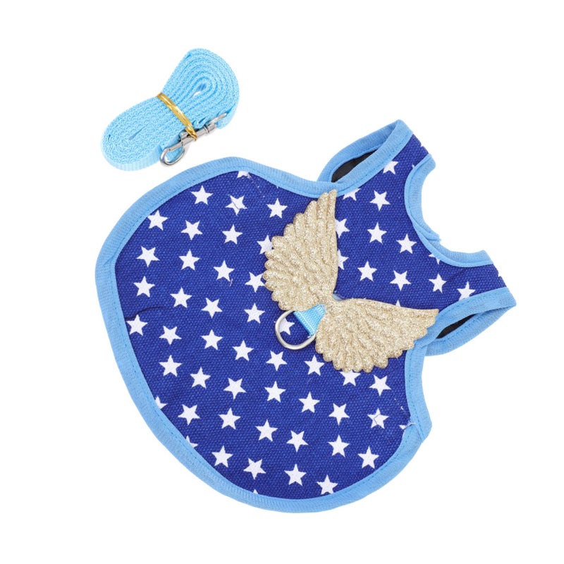 Blue Chicken Harness And Leash Set Decorative Poultry Vest Costume Accessory - Image 2