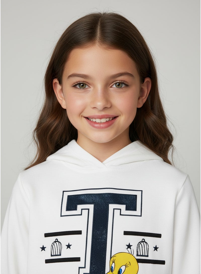 Looney Tunes HOODY GIRLS LOONEY TUNES PRINT 2-8 YRS L/S HT - Image 3