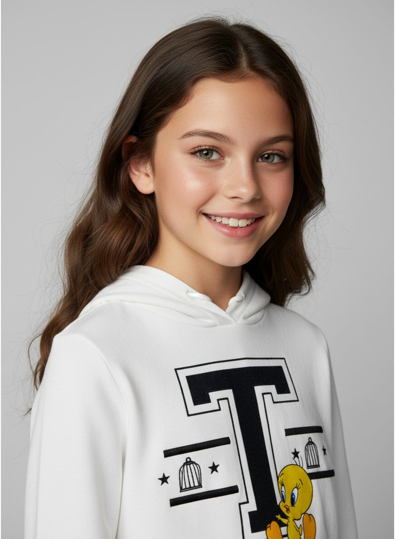 Looney Tunes HOODY GIRLS LOONEY TUNES PRINT 2-8 YRS L/S HT - Image 1