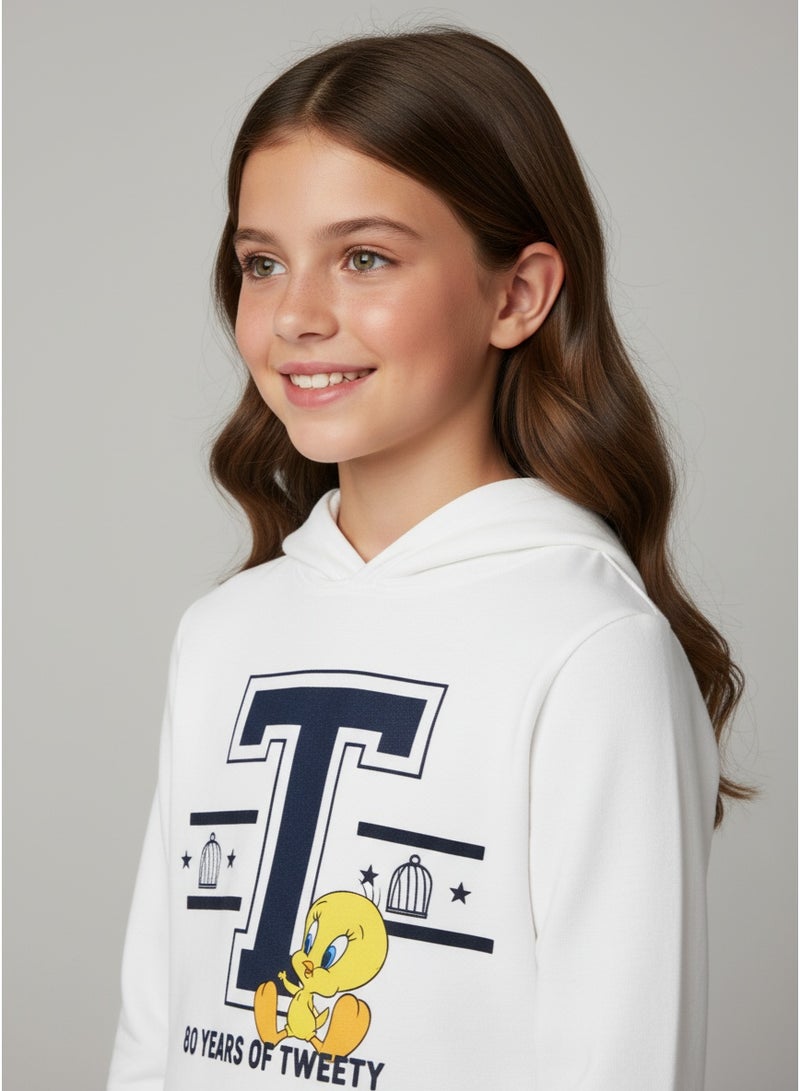 Looney Tunes HOODY GIRLS LOONEY TUNES PRINT 2-8 YRS L/S HT - Image 4