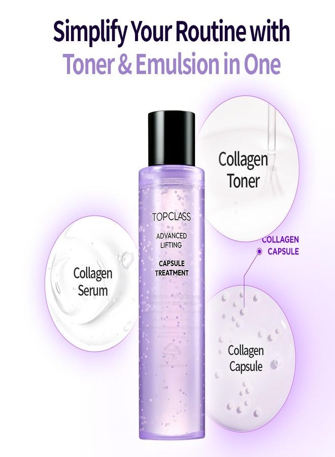 Charmzone [CHARMZONE] Topclass Advanced Lifting Capsule Treatment 4.06oz (120ml – Anti-Aging Collagen Essence for Firming & Moisturizing, 2-in-1 Toner & Emulsion, Korean Skincare - Image 2