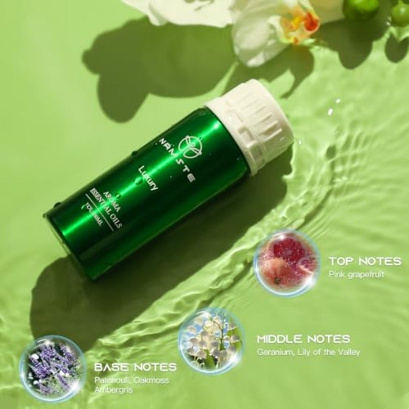 زيت عطري نامستيه 100 مل مجموعة الفخمة لزيوت الروائح، زيت موزع الروائح، مزيج من الزيوت العطرية الطبيعية النقية 100% من جريب فروت وزنبق الوادي والأجاستاكا والعنبر لأجهزة الروائح المنزلية - Image 2