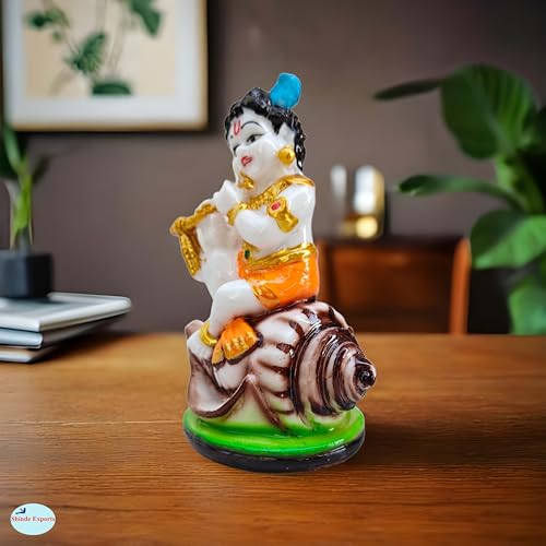 SHINDE EXPORTS Krishna Idol/Krishna Idol for car Dashboard/Krishna murti/Krishna Statue for Home décor - Image 5