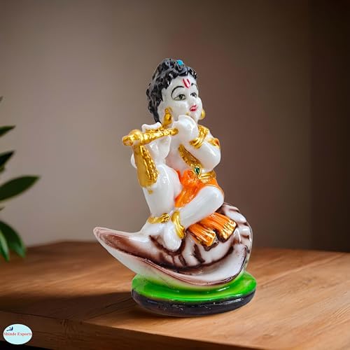 SHINDE EXPORTS Krishna Idol/Krishna Idol for car Dashboard/Krishna murti/Krishna Statue for Home décor - Image 4