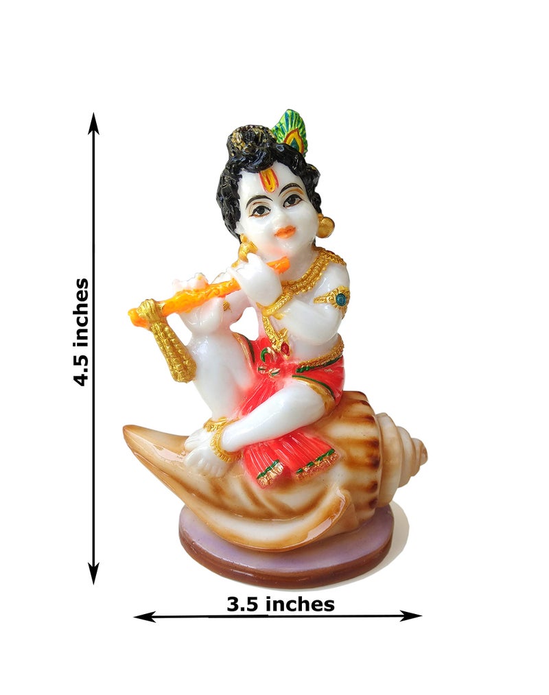 SHINDE EXPORTS Krishna Idol/Krishna Idol for car Dashboard/Krishna murti/Krishna Statue for Home décor - Image 3