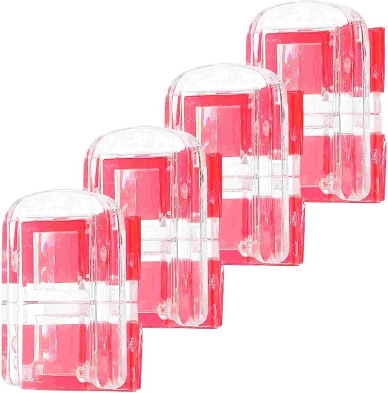 8Pcs Acrylic Hinge Hasp Self Adhesive Door Lock Latches Plastic Buckle for Cabinet Drawer Jewelry Box - Image 5