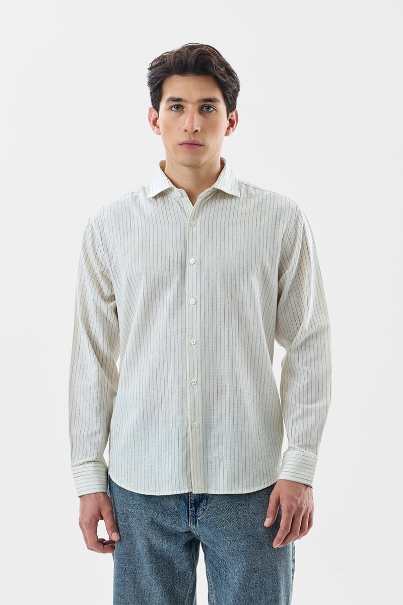 سنيتش قميص كتان بقصة ضيقة - Image 4