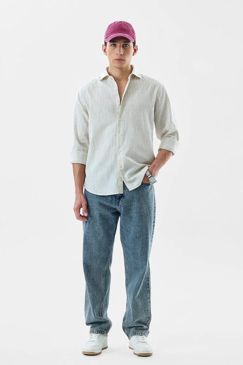 سنيتش قميص كتان بقصة ضيقة