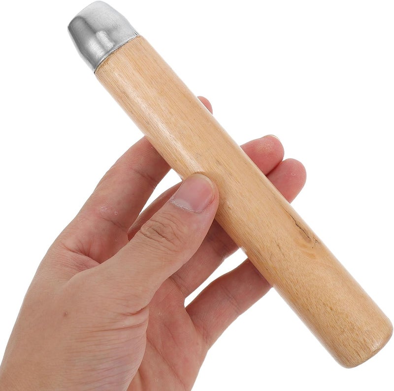 2 قطعة من مقابض المبردات الخشبية بمقبض من خشب الزان الصلب بطول 17 سم، مقابض بديلة مريحة ومناسبة لأدوات النجارة والحفر اليدوي - Image 3
