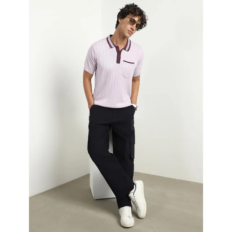 NOBERO  Cotton Contrast Collar Polo T-Shirt for Men for Men | Best Price UAE