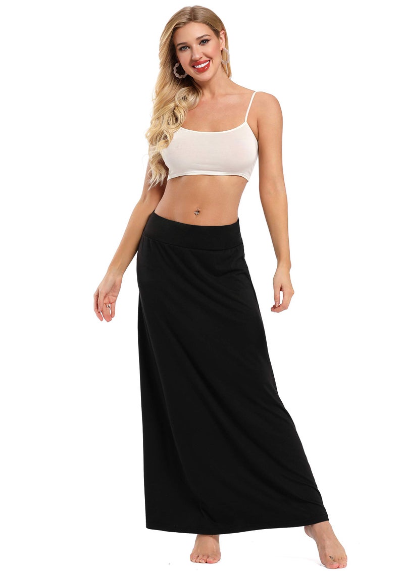 Yinggeli Women's Bohemian Print Long Maxi Skirt (Large, H-Flower) - Image 2