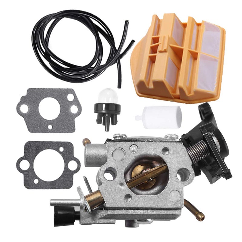 Anxingo C1M-EL37B Carburetor Replacement for Husqvarna 445 445E 450 450E Gas Chainsaw 506450401 Carb 506 45 04-01 with Air Fuel Filter - Image 1