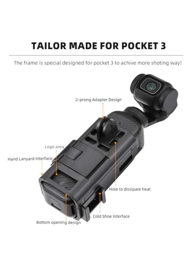 Magnetic Camera Mount Stand Base for DJI OSMO Pocket 3 Adjustable Desktop Stable Bracket Non-Slip Holder for Pocket 3 (Black) - Image 4