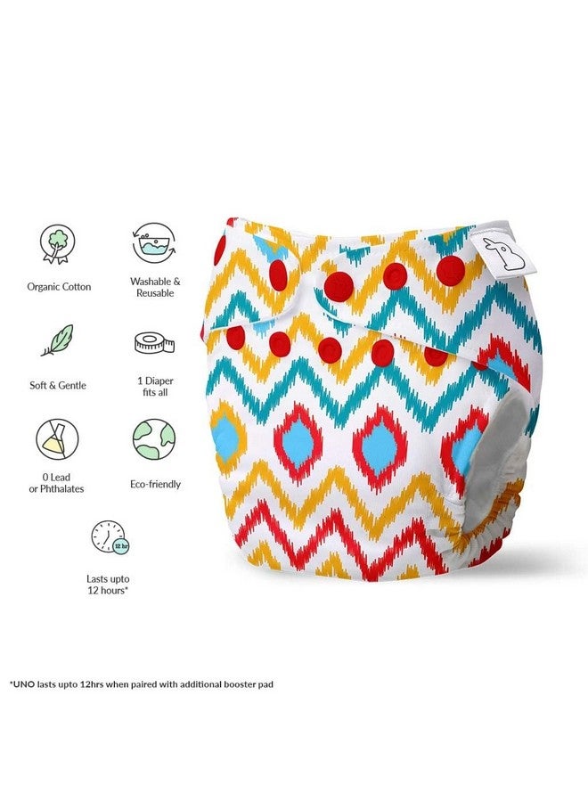 Superbottoms NEW UNO Freesize Cloth Diaper Set of 3| Cloth diaper for babies 3M to 3Y | Washable & Reusable cloth diaper | Comes with cloth diaper insert | 3 Diaper and 3 Organic cotton Soaker. - Image 5