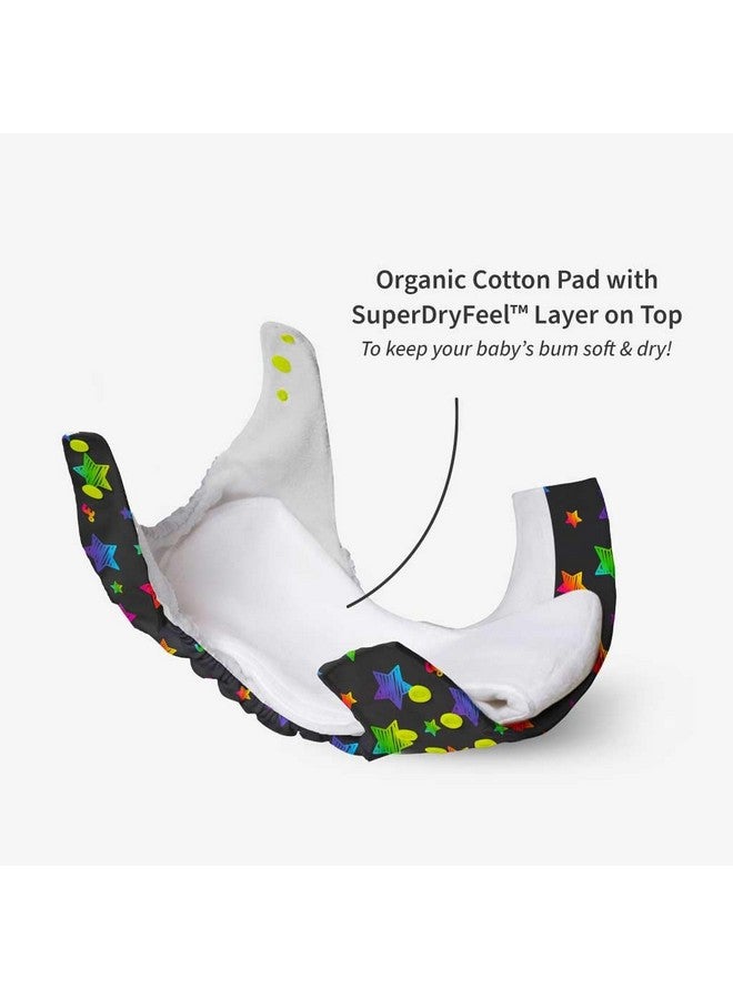 Superbottoms NEW UNO Freesize Cloth Diaper Set of 3| Cloth diaper for babies 3M to 3Y | Washable & Reusable cloth diaper | Comes with cloth diaper insert | 3 Diaper and 3 Organic cotton Soaker. - Image 4