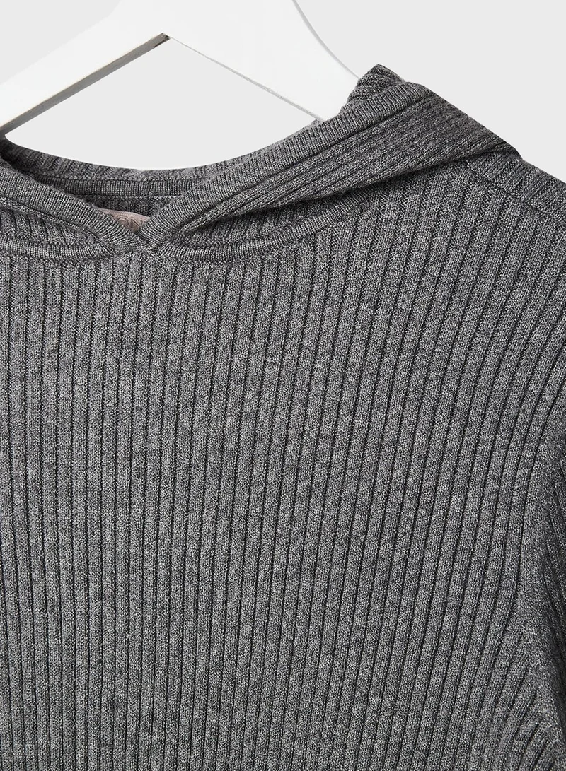 ONLY Kids Ribbed Hoodie