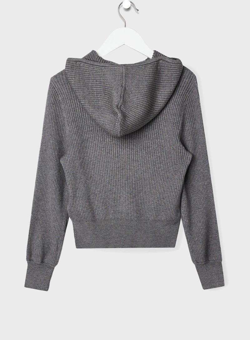 ONLY Kids Ribbed Hoodie - Image 2