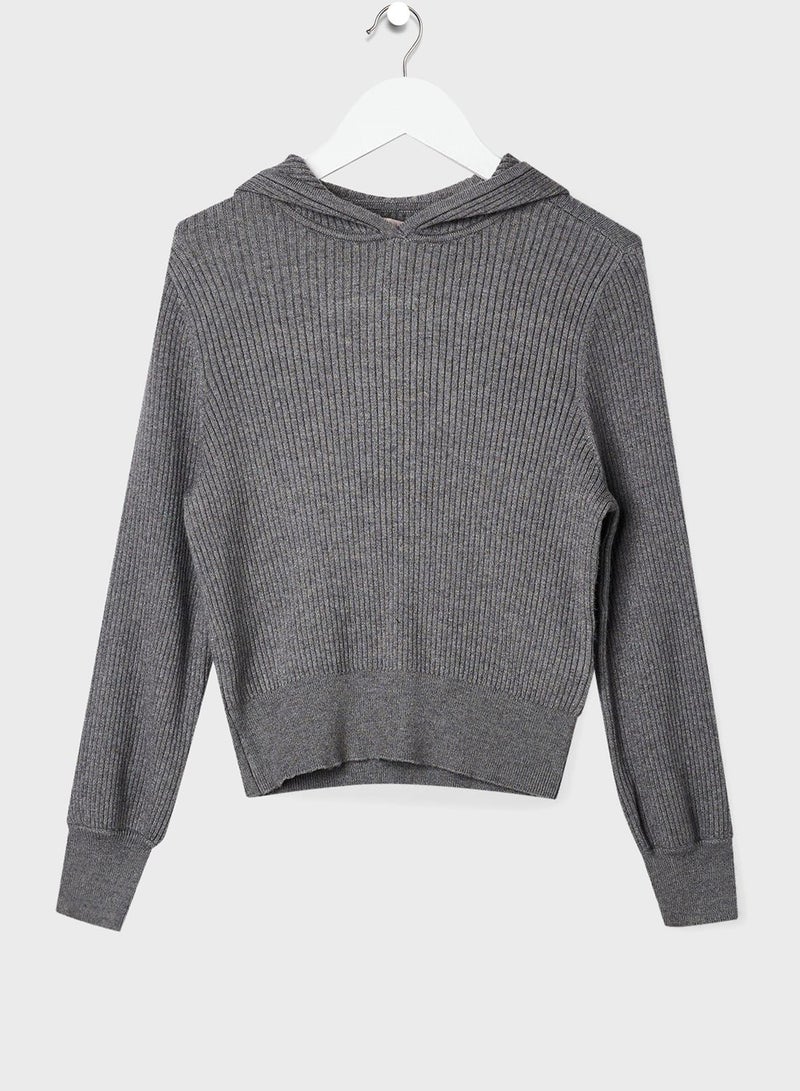 ONLY Kids Ribbed Hoodie - Image 1