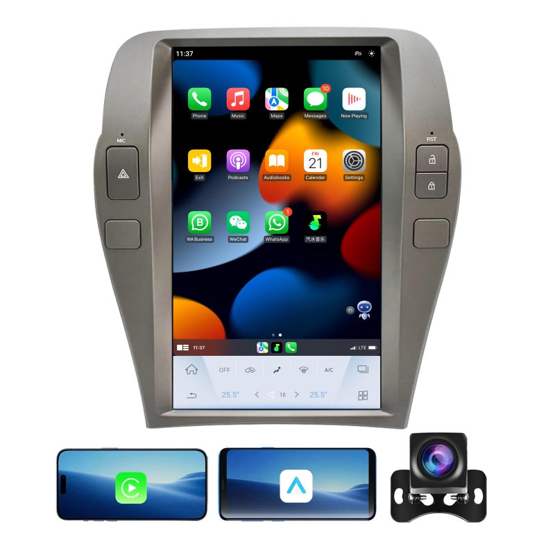 Generic Car Stereo Radio for Chevrolet Camaro 2010 2011 2012 2013 2014 2015 Radio Upgrade 12.1 Inch Touch Screen with Carplay & Android Auto SWC DSP 4G WiFi GPS Navigation in Dash Headunit Multimedia Player  - Image 1