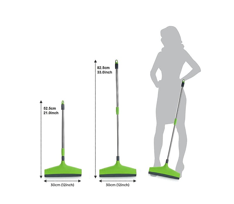 NOBILEA Telescopic Wiper for Bathroom Floor Cleaning Adjustable Stick ColorGreen Wall Stand Broom Holder 40 cm - Image 5