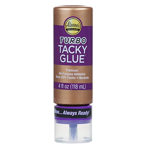 Aleene's Turbo Tacky Glue for Crafts in Always Ready Bottle, Strong Bond Adhesive, Nontoxic, Dries Clear, 4 fl oz - Image 1