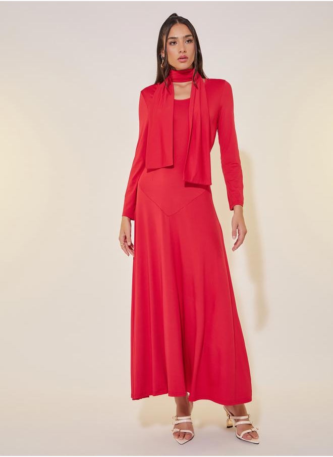 Take Two Red A-Line Dress  - Image 1