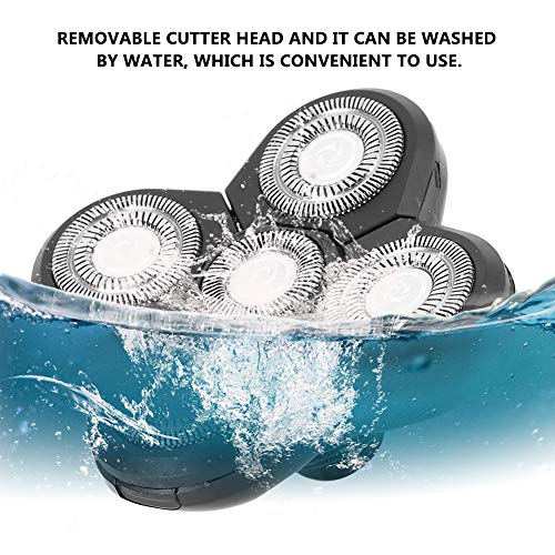 Zetiling Bald Head Shaver, Replacement Heads, Replacement Blades, Shaver Blade Heads, 5 Head Shaver Head Universal Electric Beard Shaver Replacement Heads Rotating Head Replacement - Image 2