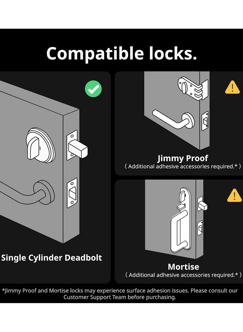 SwitchBot Smart Lock Pro, Keyless Entry Door Lock, Smart Door Lock Front Door, Electronic Smart Deadbolt, Fits Your Existing Deadbolt in Minutes, Add SwitchBot Hub2 to Support Matter, Alexa and Google  - Image 3