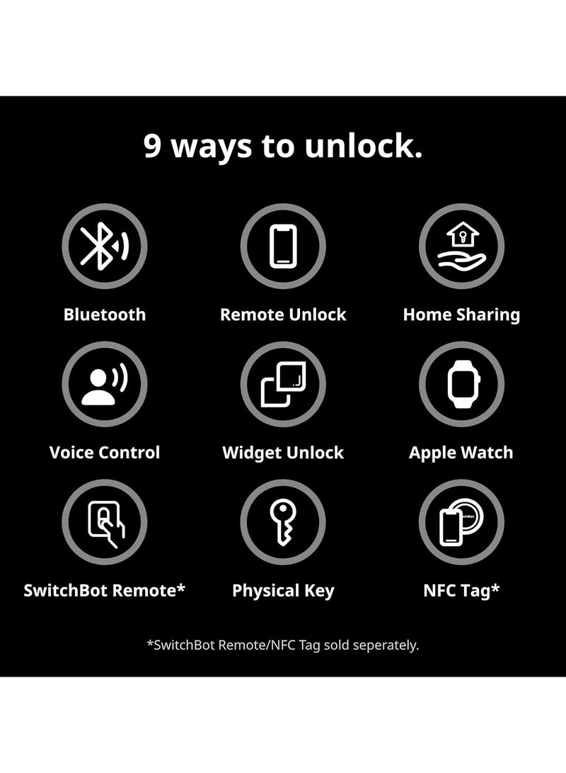 SwitchBot Smart Lock Pro, Keyless Entry Door Lock, Smart Door Lock Front Door, Electronic Smart Deadbolt, Fits Your Existing Deadbolt in Minutes, Add SwitchBot Hub2 to Support Matter, Alexa and Google  - Image 4