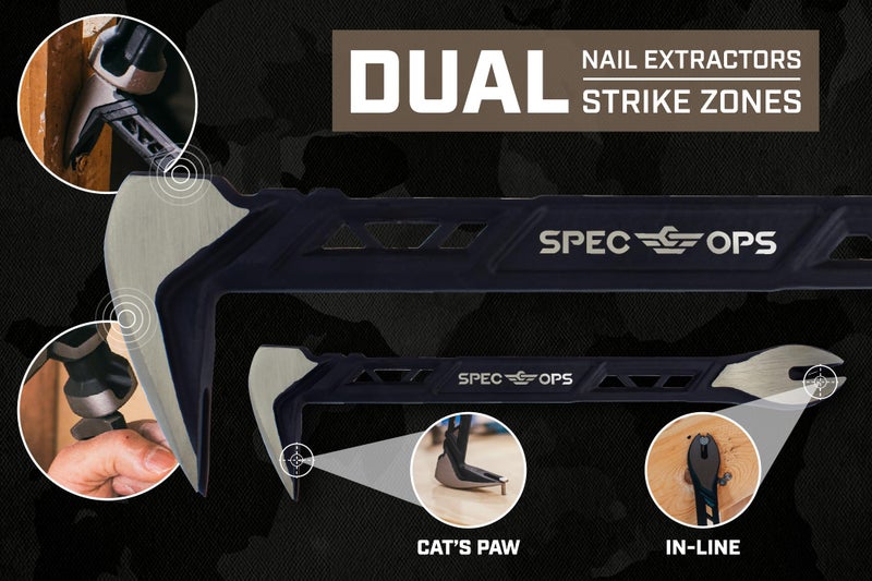 Spec-Ops Spec Ops Tools 8" and 10" Nail Puller Cats Paw Pry Bar, High-Carbon Steel - Image 4