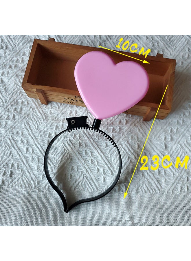 Luminous Headband Love Shape Headwear Creative Photography Props Night Market School Kindergarten Small Gift Luminous Toy-Color:Luminous Love Headband - Image 5