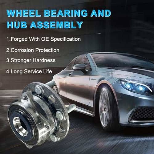 INGKAN 51750-S1000 Front Wheel Bearing Hub Assembly 5-Lugs 1Pcs Fits for Hyundai Palisade/Santa Fe Kia Carnival/Sorento/Telluride 2020 2021 2022 2023 2024 OE 51750S1000 51750-S1000 - Image 3