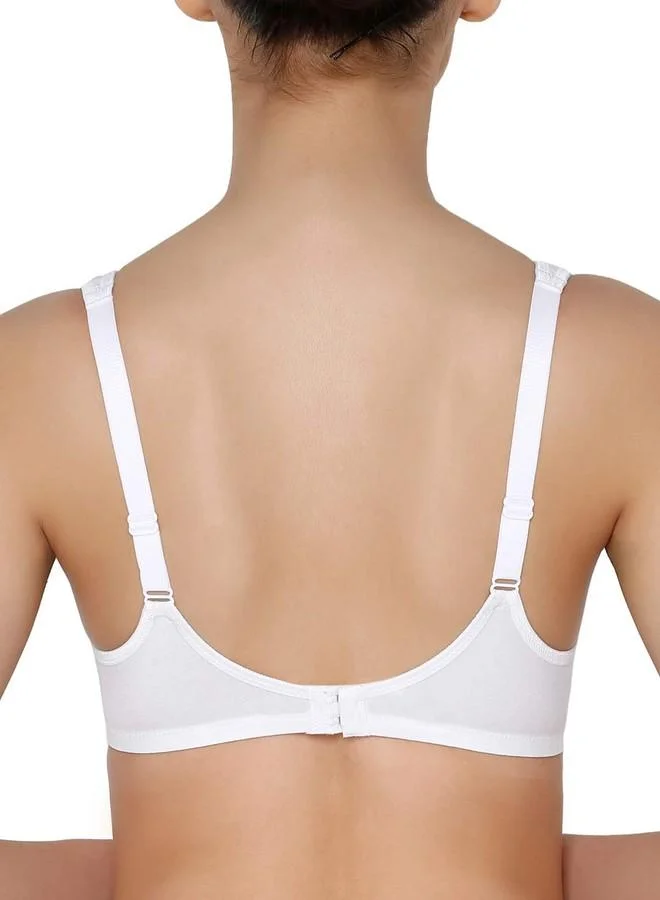 Triumph Triumph International Women's Non Padded | Wire Free | Elegant 34C White | Full-Coverage Bra | Pack of 1