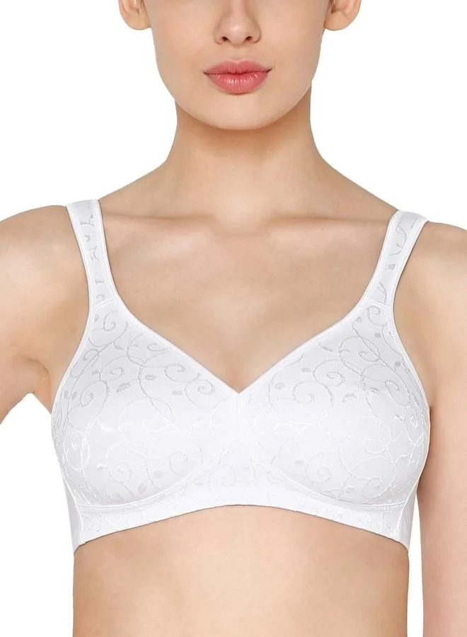 Triumph Triumph International Women's Non Padded | Wire Free | Elegant 34C White | Full-Coverage Bra | Pack of 1