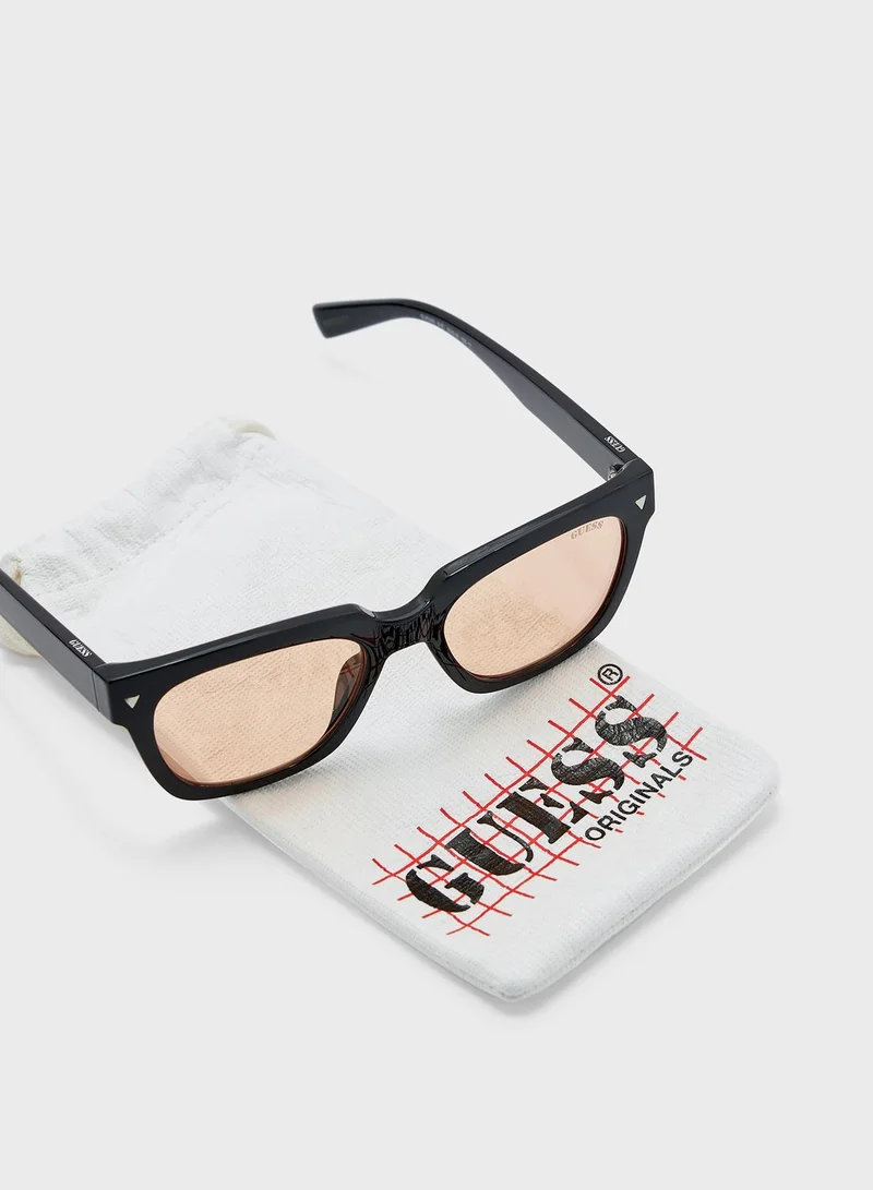 GUESS Shiny Black Sunglasses