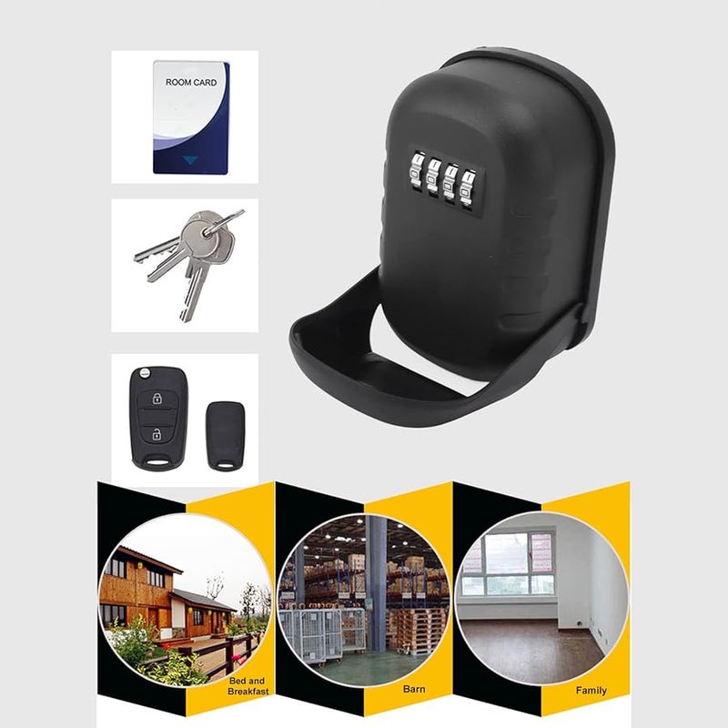 Chrome Glow Weatherproof Wall Mounted Key Lock Box with Combination Code - Image 5