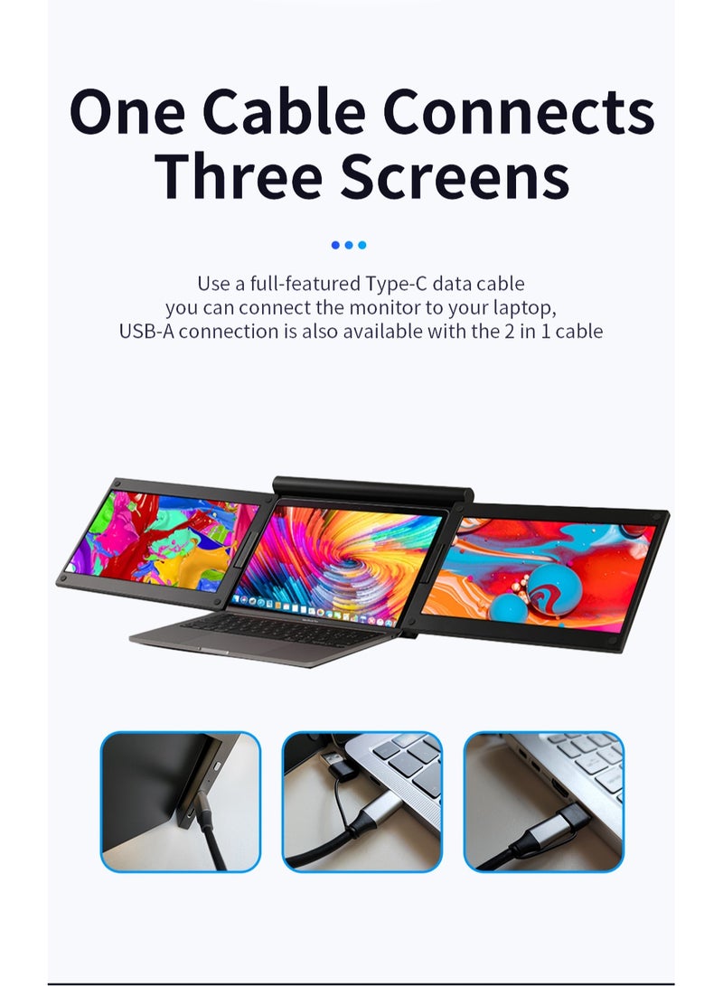 GULFLINK Laptop Screen Extender 13.3 Inch Dual Extender Screen IPS Full View 1920x1080 HD Portable Dual Laptop Monitor Screen X50a - Image 2