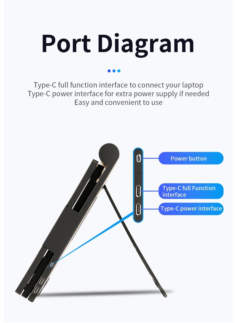 GULFLINK Laptop Screen Extender 13.3 Inch Dual Extender Screen IPS Full View 1920x1080 HD Portable Dual Laptop Monitor Screen X50a - Image 3