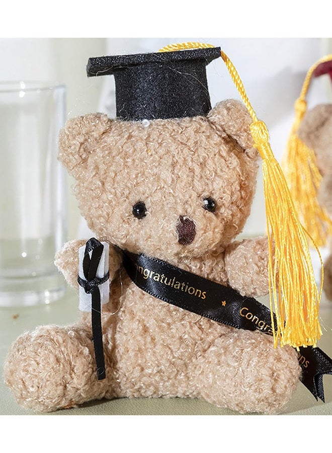 KANGLI Mini Graduation Teddy Bear Plush Toy – Graduation Gift Stuffed Bear with Graduation Cap and Diploma - Image 1