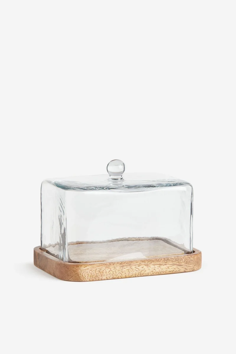 اتش اند ام Glass-cloche butter dish