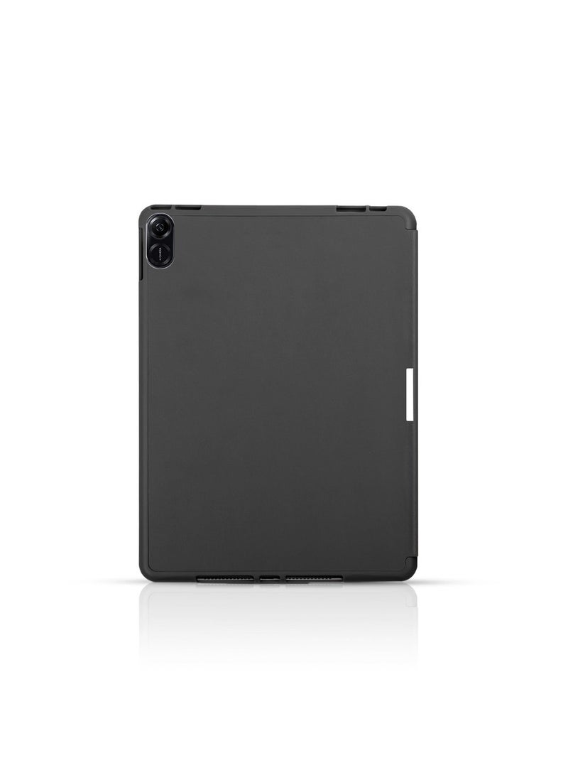 Techie غطاء فوليوا الذكي القابل للطي ثلاثي الأبعاد لجهاز Honor Pad X8a بحجم 11 بوصة 2024 مع حامل قلم ووظيفة الاستيقاظ/النوم التلقائي - أسود - Image 3